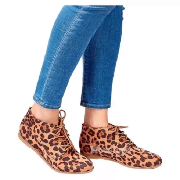 leopard chukka boots